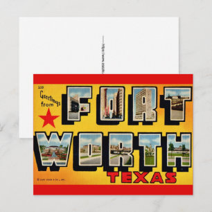 Cartão postal de Fort Worth TX