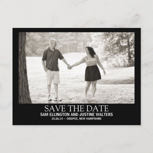 Cartão Postal de Foto com Estilo de Poster Moderno (Frente)