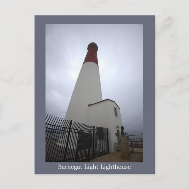 Cartão postal de foto da Barnegat Light Lighthouse (Frente)