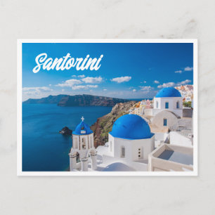 Cartão postal de foto da Grécia Santorini