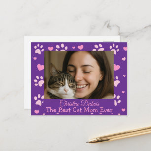 Cartão Postal de Foto da Melhor Mãe de Gato Person