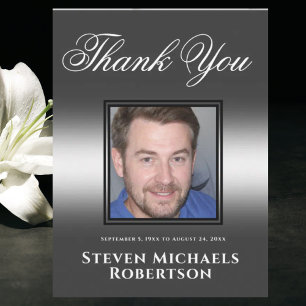 Cartão postal de foto de agradecimento