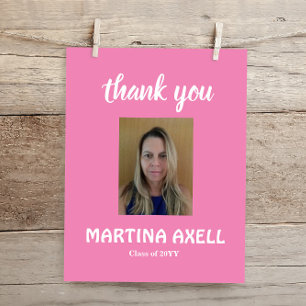 Cartão postal de foto de agradecimento de formatur