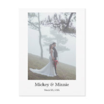 Cartão Postal de Foto de Casamento Personalizado P