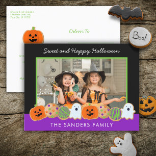 CARTÃO POSTAL DE FOTO DE COOKIES HALLOWEEN