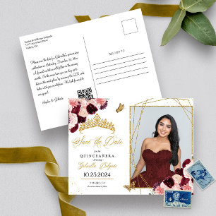 Cartão postal de foto de Quinceañera com Tiara Bur