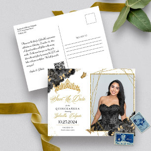 Cartão Postal de Foto de Quinceañera com Tiara Pre