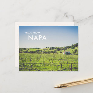 Cartão Postal de Foto de Vinícola de Napa