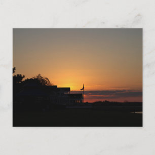 Cartão Postal de Foto do Pôr do Sol