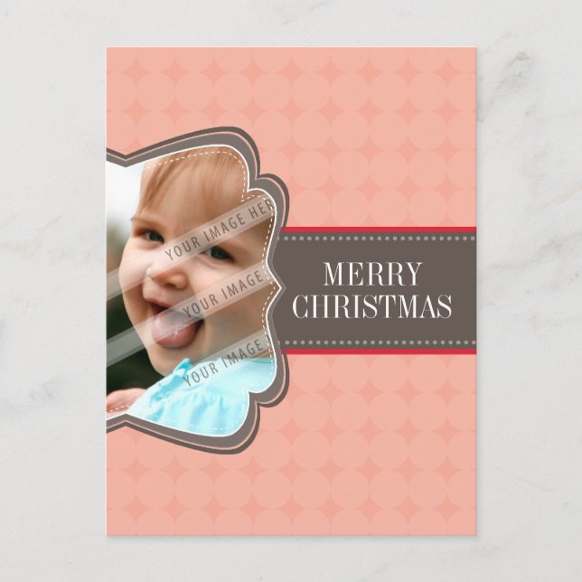 CARTÃO POSTAL DE FOTO HOLIDAY: banda decorativa 6P (Frente)