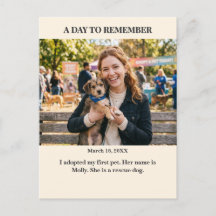 Cartão Postal de Foto Personalizado de Um Dia para