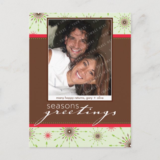 CARTÃO POSTAL DE FOTO SAZONAL :: floco de neve est (Frente)