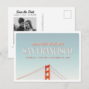 Cartão Postal de Fotografia para Salvar a Data do