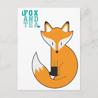 Cartão Postal De Fox E Chá - N.1