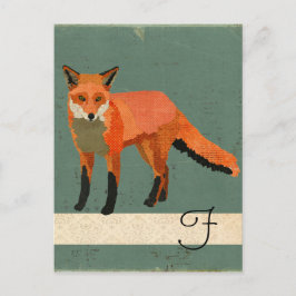Cartão postal de Fox Monograma Retro