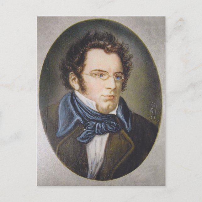 Cartão postal de Franz Schubert, a partir de minia (Frente)