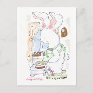 cartão postal de frity bunny -