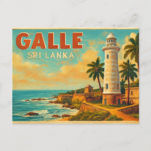 Cartão postal de Galle Sri Lanka (Frente)