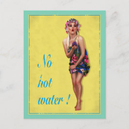 Cartão Postal de Garota Pin-up de Cheesecake em Es