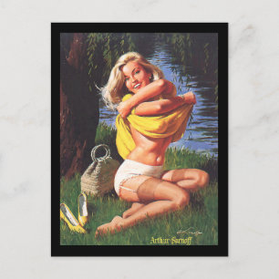 Cartão postal de Garota Pin-up dos anos 1950