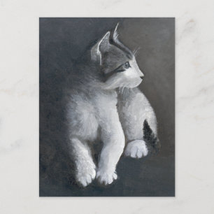 Cartão postal de gatinho listrado