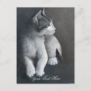 Cartão postal de gatinho listrado