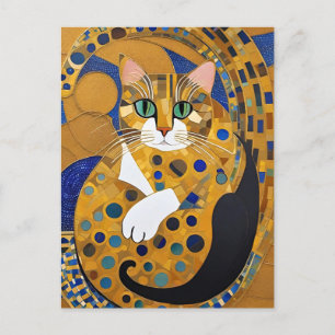 Cartão postal de Gato do Klimt
