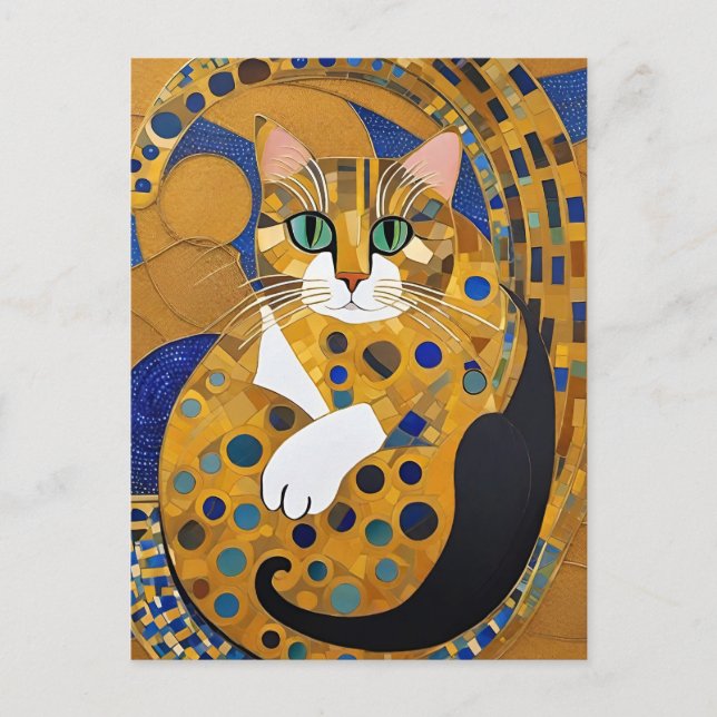 Cartão postal de Gato do Klimt (Frente)