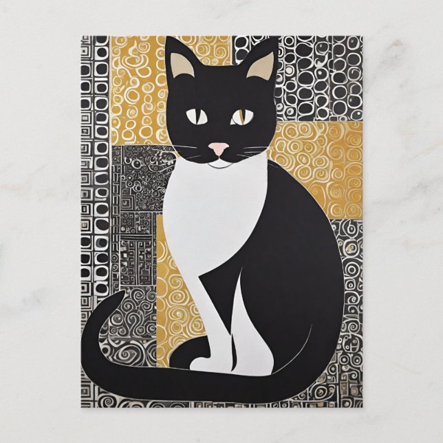 Cartão postal de Gato do Klimt (Frente)