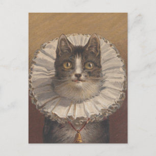 Cartão postal de gato engraçado Vintage Edwardian