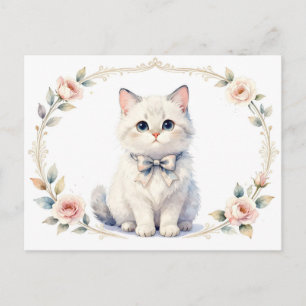 cartão postal de gato fofo
