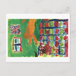 Cartão postal de gato louco