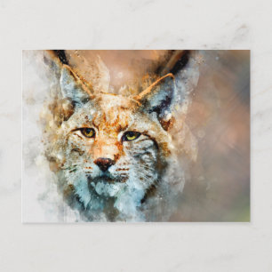 cartão postal de gato selvagem
