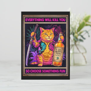 Cartão Postal de Gato Tudo Vai Te Matar 