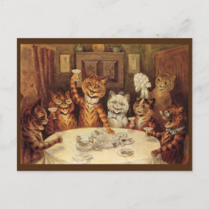 CARTÃO POSTAL DE GATOS LOUIS WAIN, "CELEBRAÇÃO"