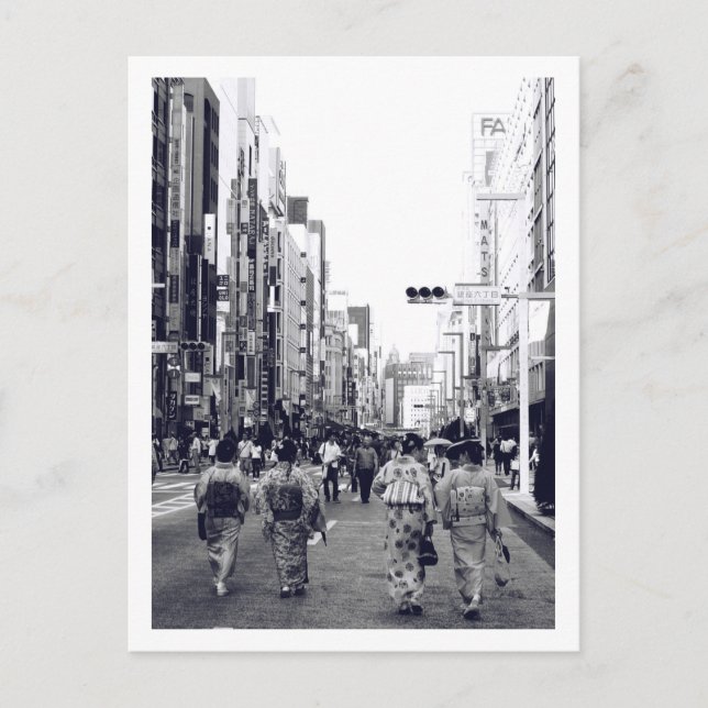 Cartão postal de Ginza Tóquio Chuo-dori (Frente)