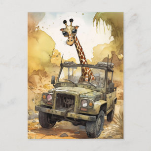 Cartão Postal de Girafa da Safari Africano