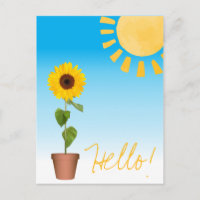 Cartão postal de girassol