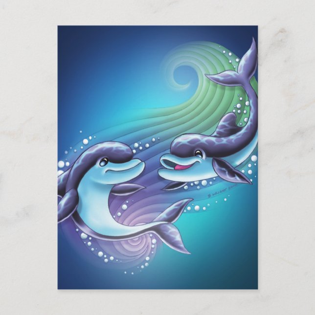 Cartão Postal de Golfinho (Frente)