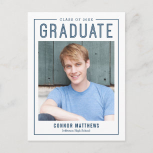 Cartão Postal de Graduação de Cor Editável Grad Mo
