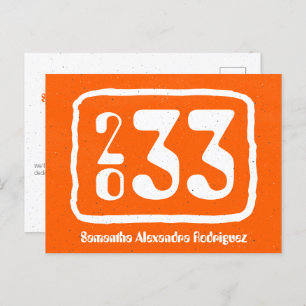 Cartão postal de Graduação do Ano de Classe Funky