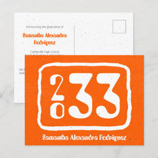 Cartão postal de Graduação do Ano de Classe Funky 