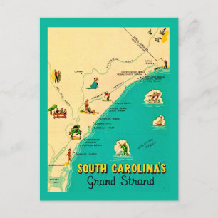 Cartão postal de Grand Strand da Carolina do Sul