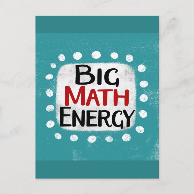 Cartão postal de grande energia matemática (Frente)