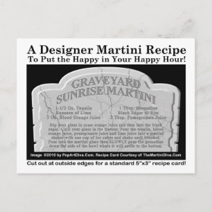 Cartão postal de Graveyard Halloween Martini