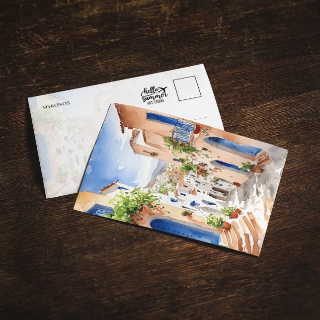 Cartão postal de Grécia do Mykonos (Criador carregado)