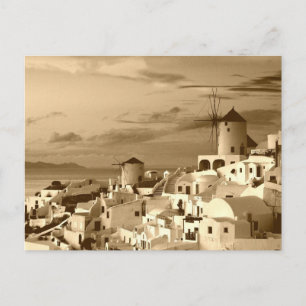 Cartão postal de Grécia Vintage Oia Santorini