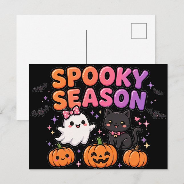 Cartão postal de Halloween (Frente/Verso)