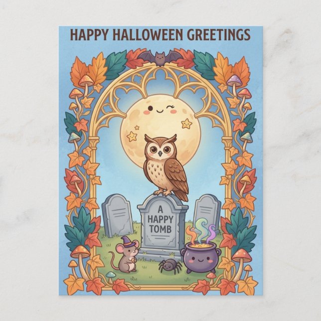 Cartão postal de Halloween (Frente)