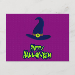 Cartão postal de Halloween Assustador com Corujas